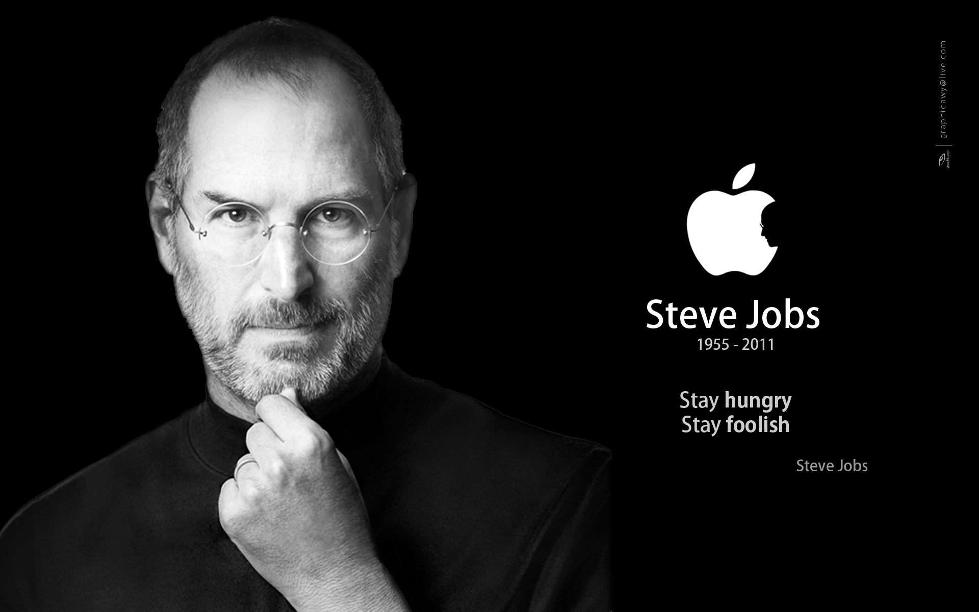 apple 已故创办人steve jobs (pic via social vani)