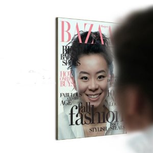 Bazaar  magazine cover mirror