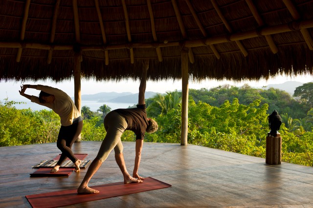 Yoga Retreat with Mark Stephens, Haramara Retreat, Sayulita, Mexico, January 1, 2012.