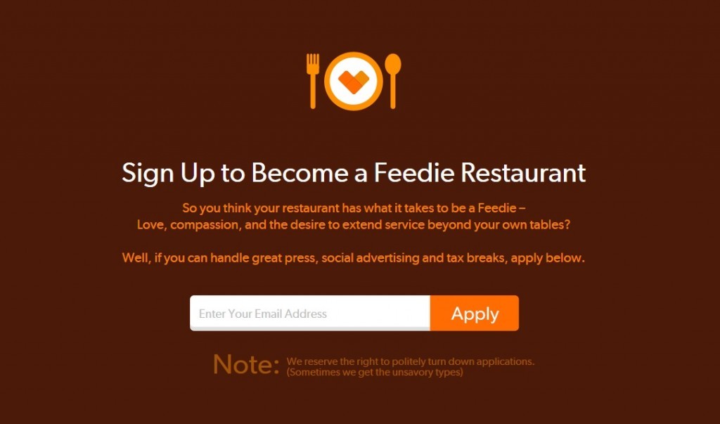 become a feedie restaurant