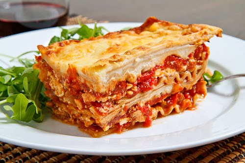 Chicken, Roasted Red Pepper and Feta Lasagna 500