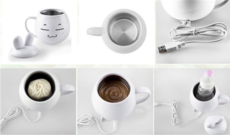 Lovely Cartoon USB Charging Heated Stainless Steel Insulated Cup2