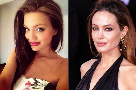 Is this Angelina Jolie look-a-like the world's best? Beauty is the spitting image of the Hollywood star. Brunette stunner Chelsea Marr, 24 from Edinburgh, is the actress's doppelgänger and fans are going crazy for her after her Instagram shots went viral. Images from Instagram