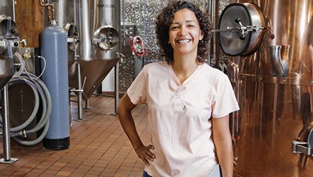 Employee in Brewery --- Image by © ColorBlind Images/Corbis
