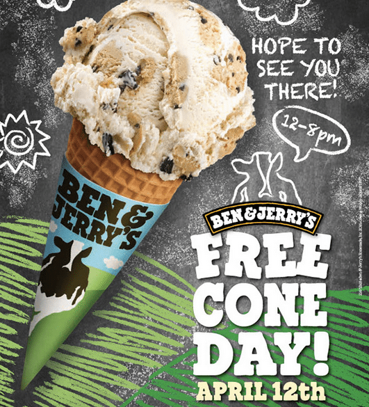 Ben n Jerry Free Cone 1