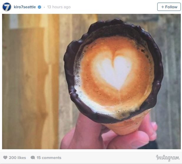 美到舍不得吃的Instagram新宠儿- 巧克力甜筒咖啡!!