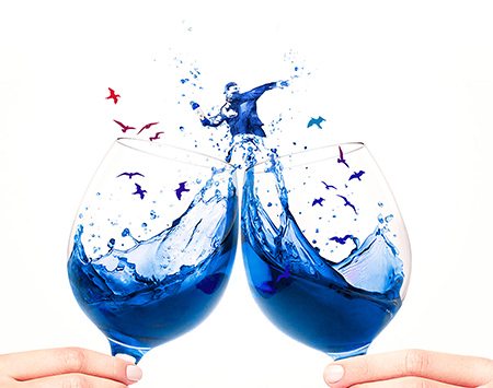 Blue wine