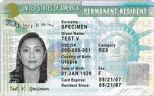 Green Card Sample 1