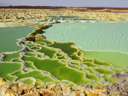 27 Jan 2011 --- Dallol geothermal brine hot springs, salt terraces, and a salt lake, Ethiopia --- Image by © Dr. Richard Roscoe/Visuals Unlimited/Corbis