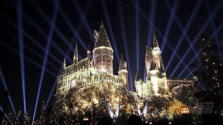 nighttime Lights at Hogwarts Castle