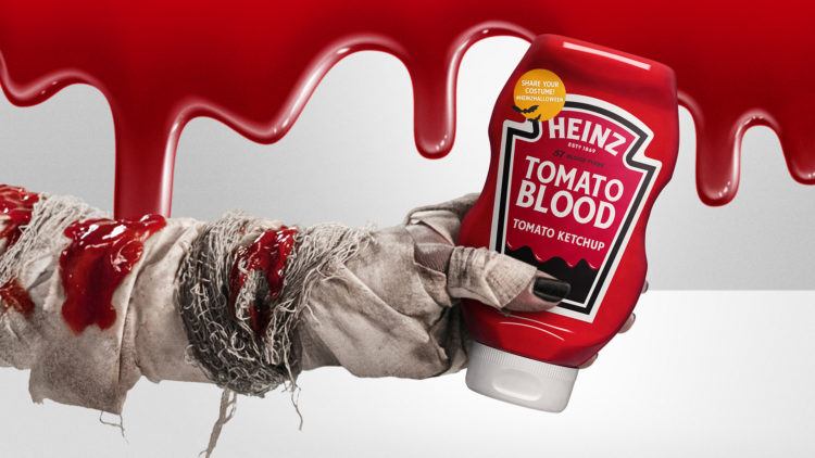 HEINZ Tomato Blood Ketchup “血漿”蕃茄醬全美上市！還有萬聖節特別血衣工具包～