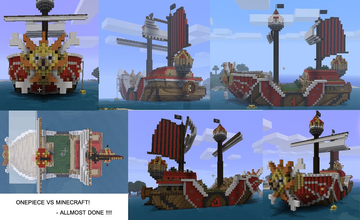 One piece minecraft. Саузенд Санни майнкрафт. Корабль Ван Пис майнкрафт. Карта Ван Пис майнкрафт. Корабль из Ван Пис в майнкрафт.